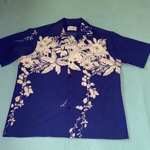 SAND PEBBLE OF HAWAII palm floral print vintage 1970’s made in USA shirt size L